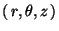 $(\,r,\theta,z\,)$